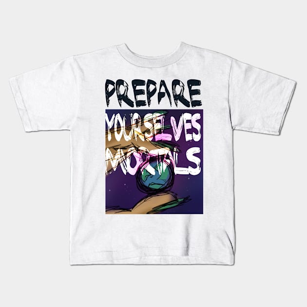 Prepare Yourselves Mortals Kids T-Shirt by jimhuzzie